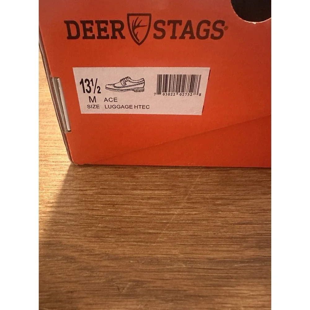 Kids Deer Stags Boys Ace Lace Up Oxfords, Luggage, Size 13 1/2  M